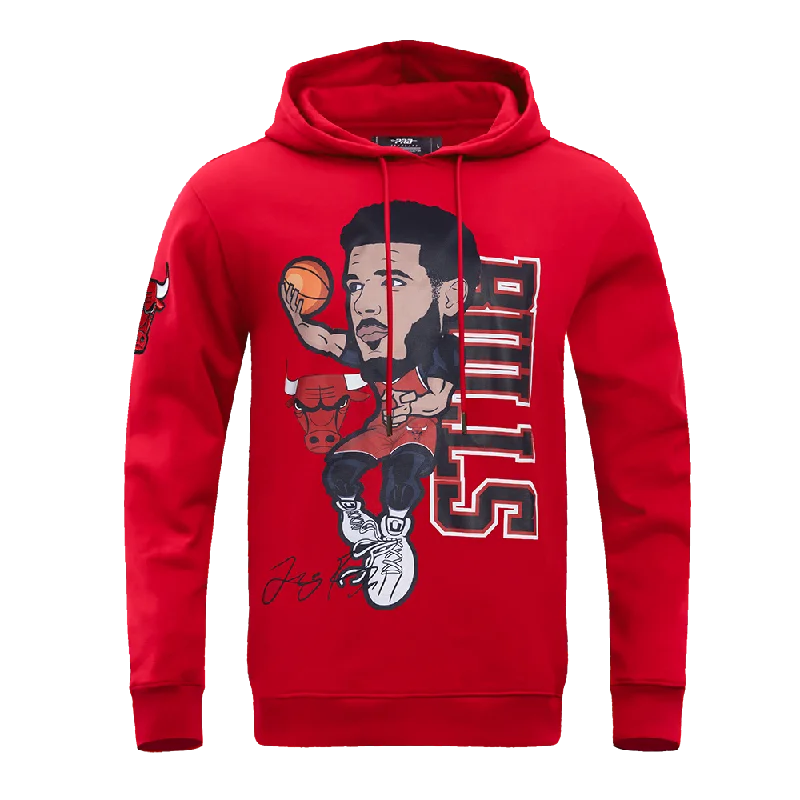 NBA CHICAGO BULLS LONZO BALL #2 SKY HOOK MEN'S FLC PO HOODIE (RED)