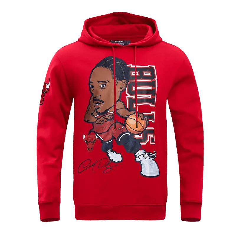 NBA CHICAGO BULLS DEMAR DEROZAN #11 DRIVE MEN'S FLC PO HOODIE (RED)