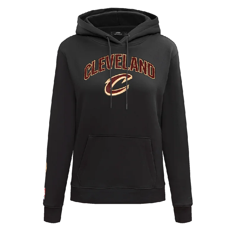 NBA CLEVELAND CAVALIERS CLASSIC WOMEN'S FLC PO HOODIE (BLACK)