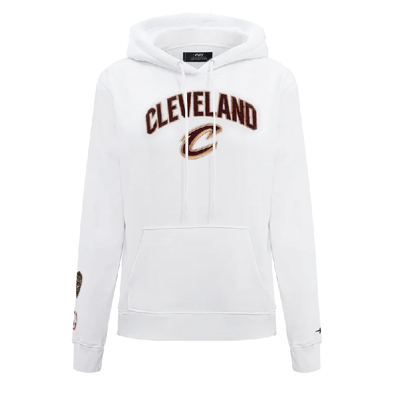 NBA CLEVELAND CAVALIERS CLASSIC WOMEN'S FLC PO HOODIE (WHITE)