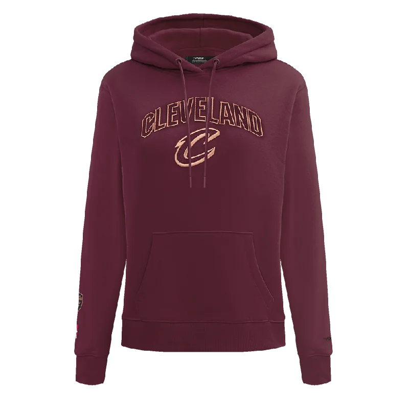 NBA CLEVELAND CAVALIERS CLASSIC WOMEN'S FLC PO HOODIE (WINE)