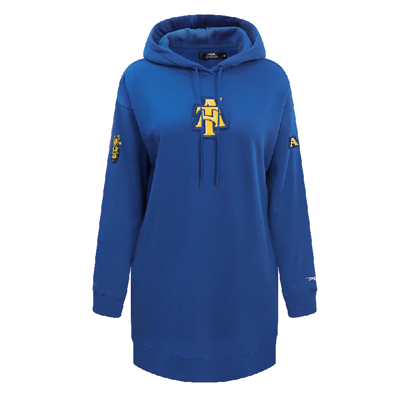 NORTH CAROLINA A&T STATE UNIVERSITY CLASSIC WOMEN'S HOODIE DRESS (DODGER BLUE)