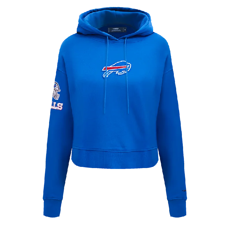 NFL BUFFALO BILLS CLASSIC WOMEN'S FLC CROPPED PO HOODIE (ROYAL BLUE)