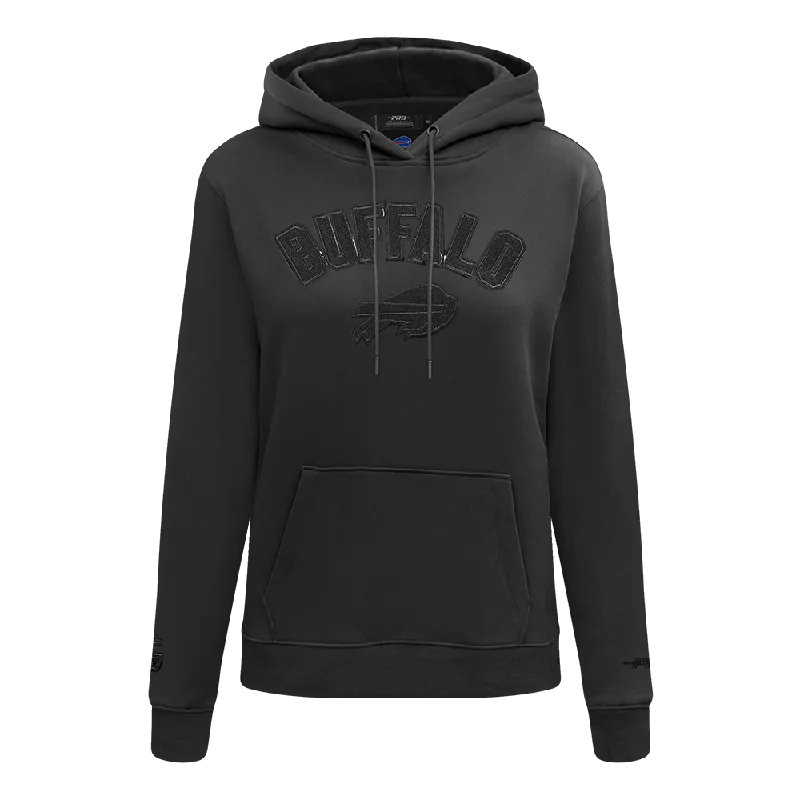 NFL BUFFALO BILLS TRIPLE BLACK WOMEN'S FLC PO HOODIE (TRIPLE BLACK WOMEN'S)