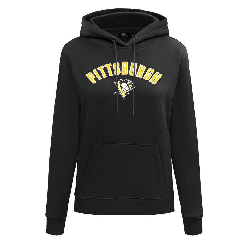 NHL PITTSBURGH PENGUINS CLASSIC WOMEN'S FLC PO HOODIE (BLACK)