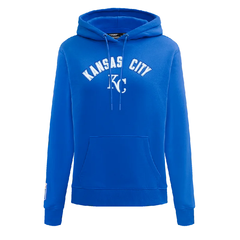 MLB KANSAS CITY ROYALS CLASSIC WOMEN'S FLC PO HOODIE (ROYAL BLUE)