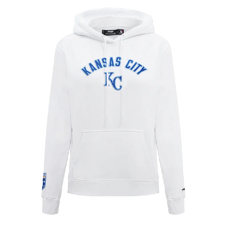 MLB KANSAS CITY ROYALS CLASSIC WOMEN'S FLC PO HOODIE (WHITE)