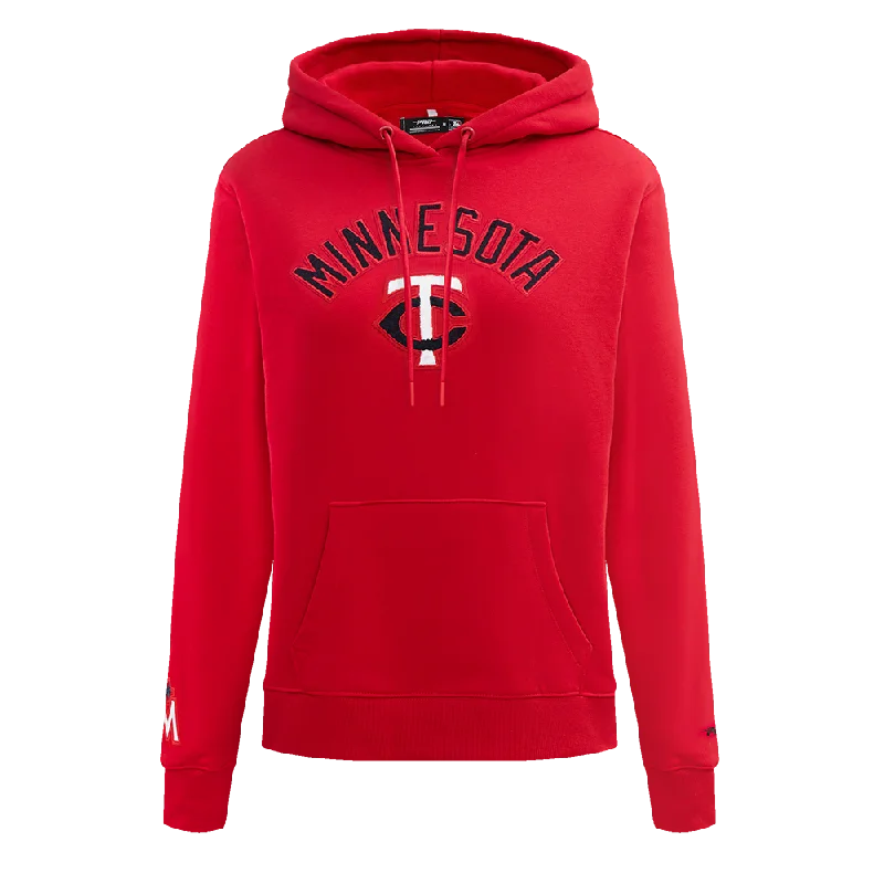 MLB MINNESOTA TWINS CLASSIC WOMEN'S FLC PO HOODIE (RED)