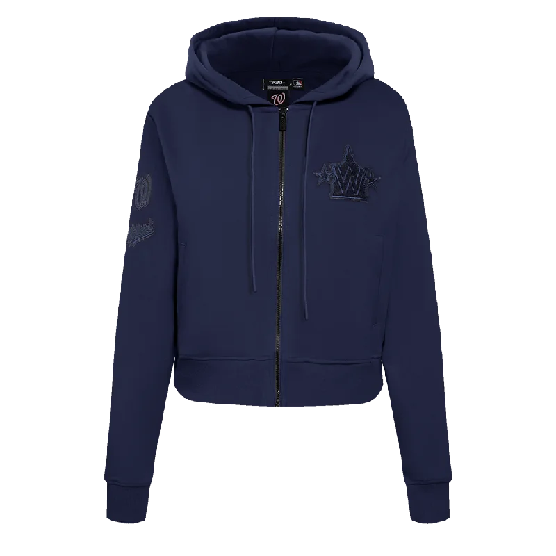 MLB WASHINGTON NATIONALS TRIPLE TONAL WOMEN'S DK FZ HOODIE (MIDNIGHT NAVY)