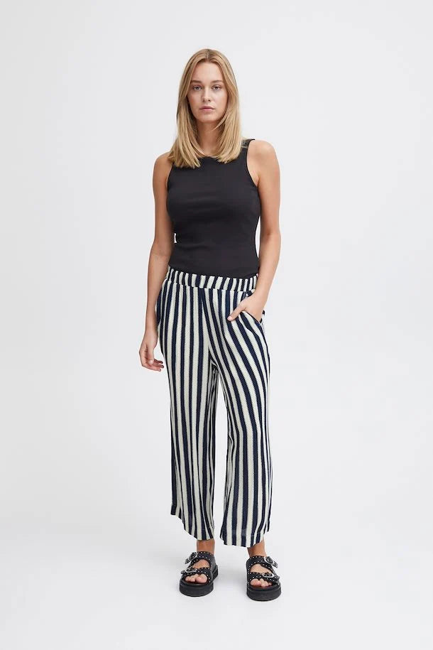 Marrakech Wide Leg Pants (Total Eclipse Stripe)