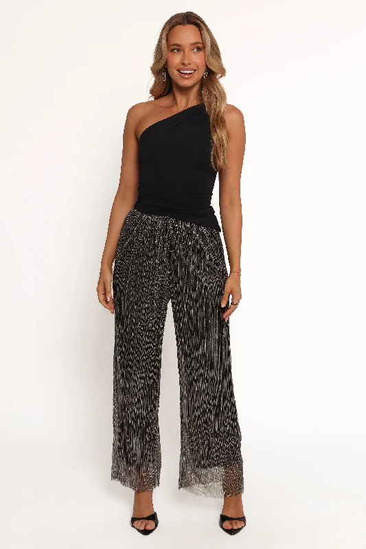 Nila Sheer Pant - Black Gold