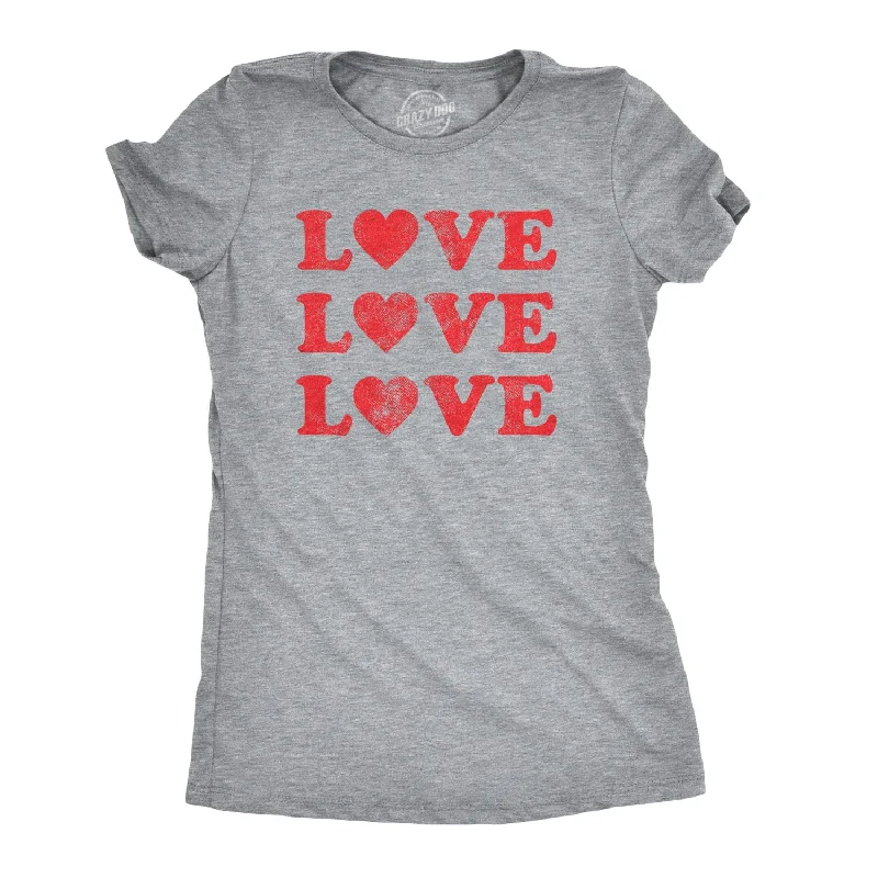 Love 3 Hearts Women's T Shirt