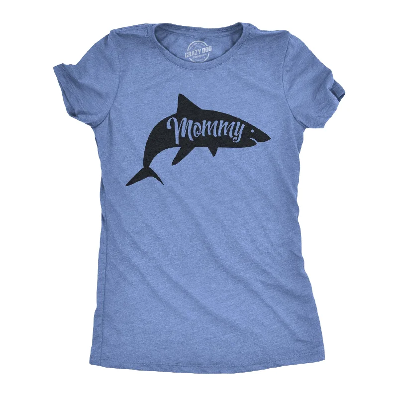 Heather Light Blue - Mommy Shark