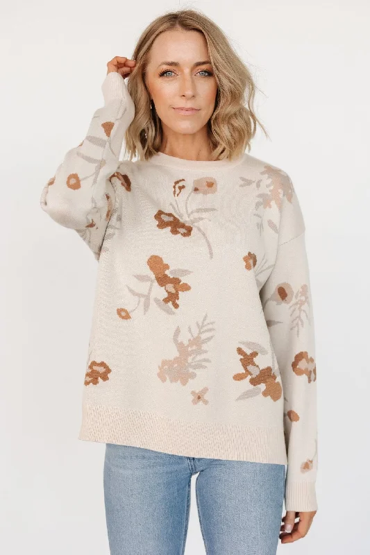 Calla Sweater | Natural Print