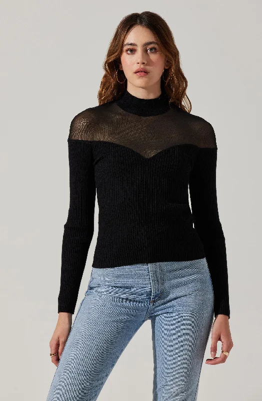 Pomona Contrast Mesh Sweater