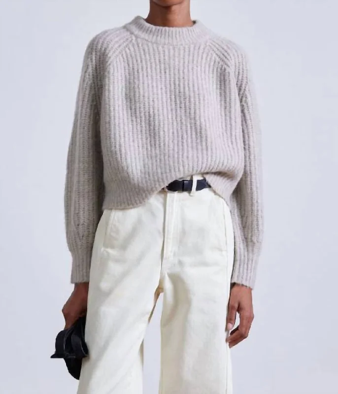 Yummy Lofty Crew Neck Sweater In Basmati