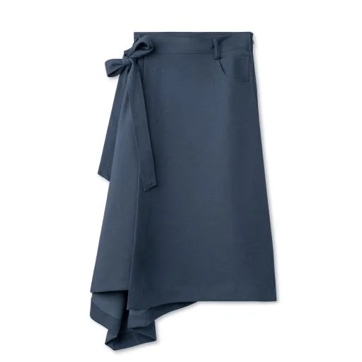 Asymetric Skirt -Blue