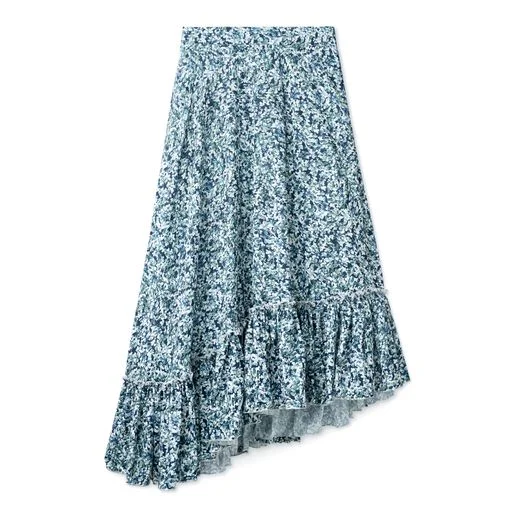 Asymmetrical Skirt - Light Floral