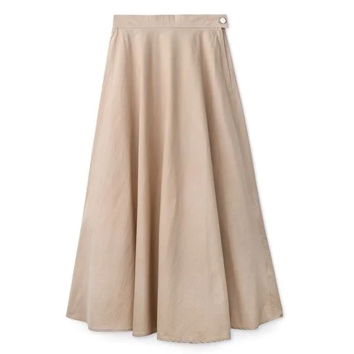 Signature Summer Circle Midi Skirt IN: Beige