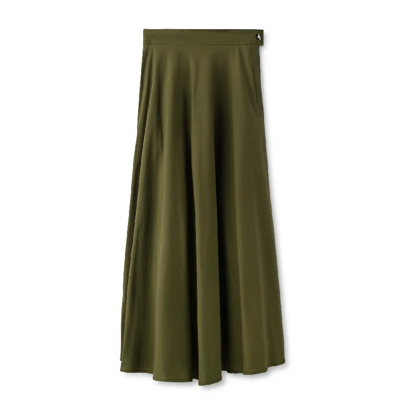 Signature Summer Circle Midi Skirt IN:Olive