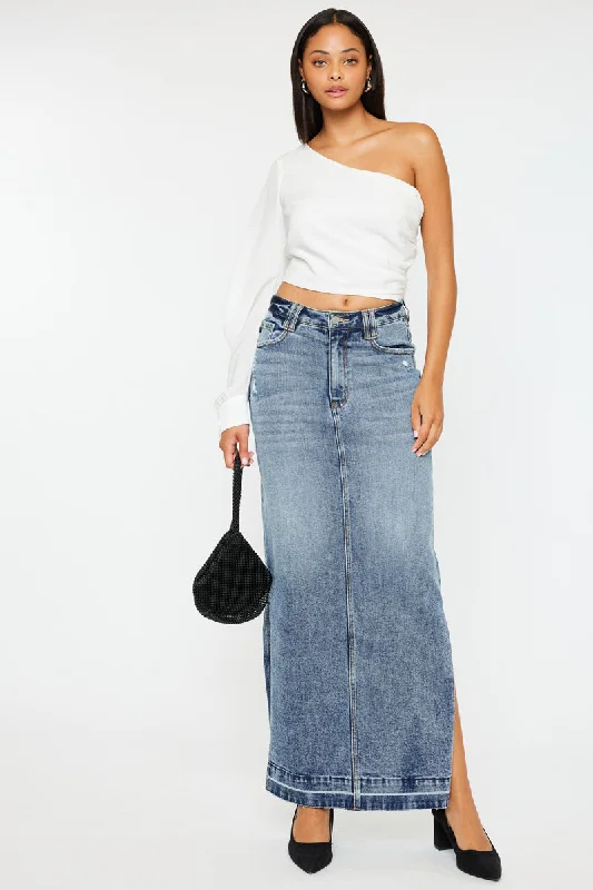 Tracy Maxi Denim Skirt