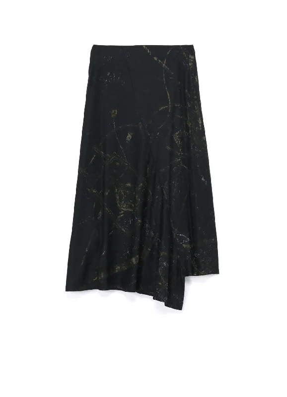 RAYON ASYMMETRIC SKIRT