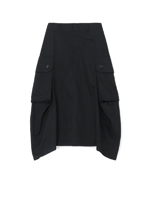 [Y's BORN PRODUCT] COTTON TWILL CARGO PANTS-STYLE SKIRT