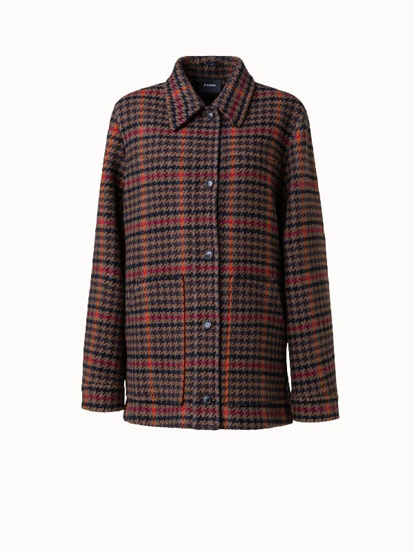 Checked Wool Shirt Jacket