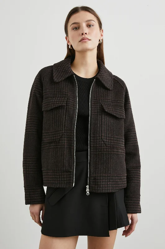 CHEYENNE JACKET - ESPRESSO HOUNDSTOOTH