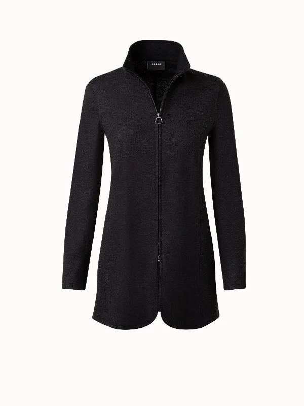 Long Cashmere Jersey Jacket