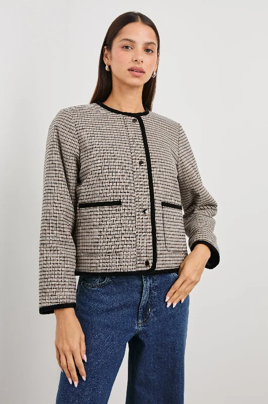 NOTA JACKET - ICE TAUPE MINI CHECK