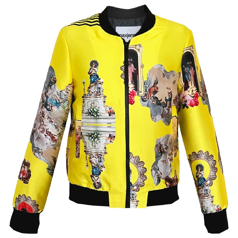 Unisex bomber jacket sicily yellow