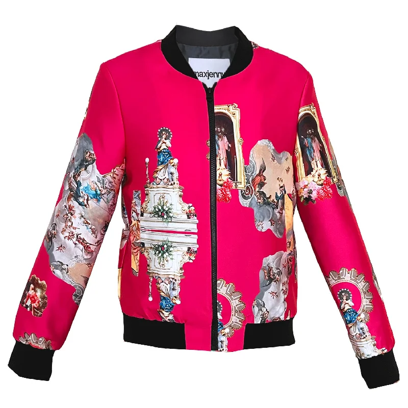 Unisex bomber jacket sicily hot pink