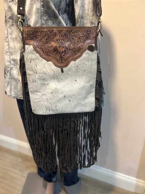 Western Crossbody Bag with fringes -T-1323