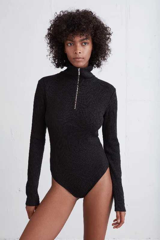 QUARTER ZIP BODYSUIT