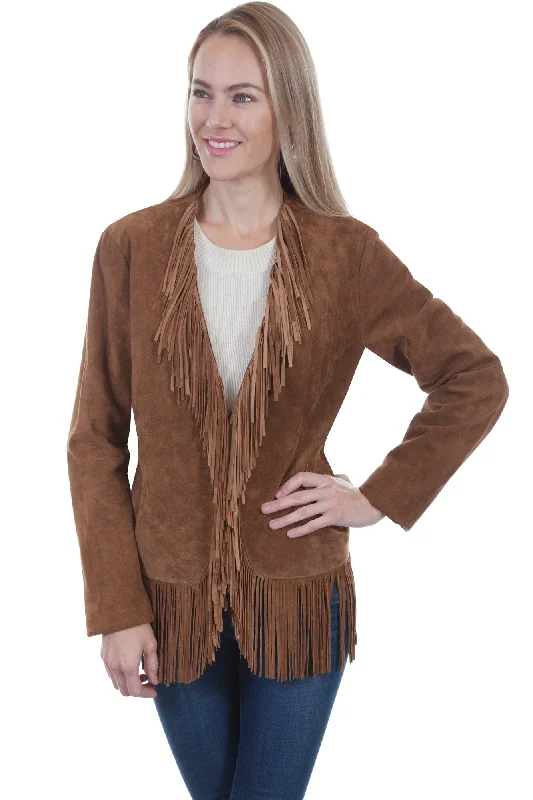 Scully Womens Cinnamon Suede Western Jacket