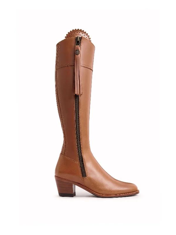 Heeled Regina (Regular Fit) - Tan Leather